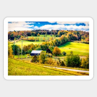 Autumn Farm Fall Scene Sticker